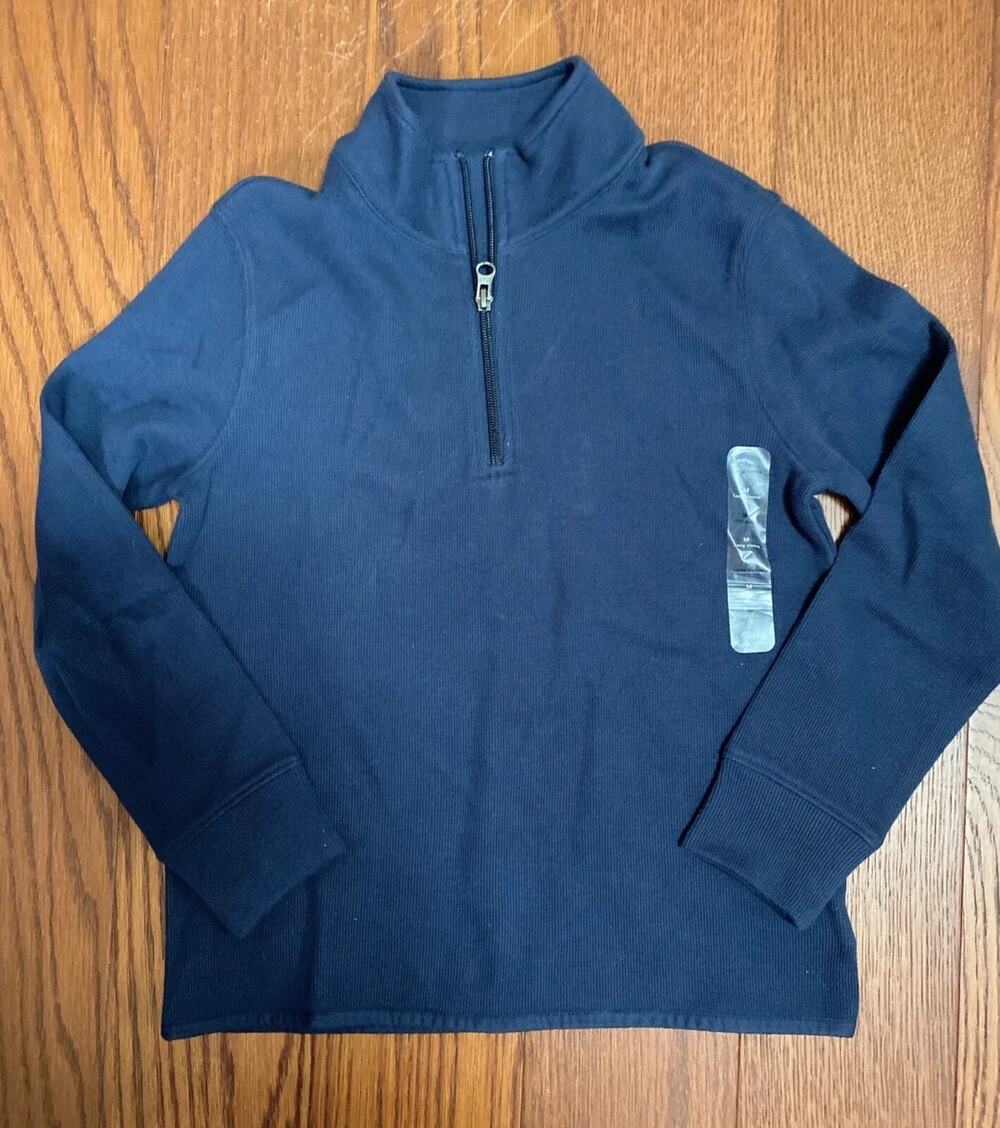 NEW Gap Kids Boys Navy Blue Long Sleeve Pullover Sweaters Size M